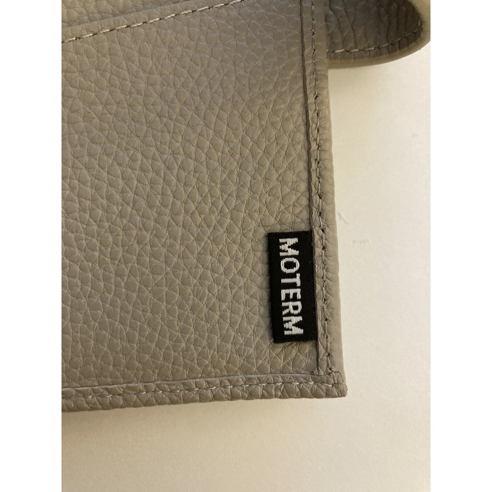 Moterm Planner Cover Folio Organizer Gray Pebbled Leather 6.5" x 5" - Picture 6 of 9